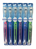 Manual Soft Toothbrush 6 Pack for Adults - Indicator Bristles & Ergonomic Handle