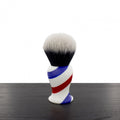 Synthetic Shaving Brush with Barberpole Handle - 30MM Knot