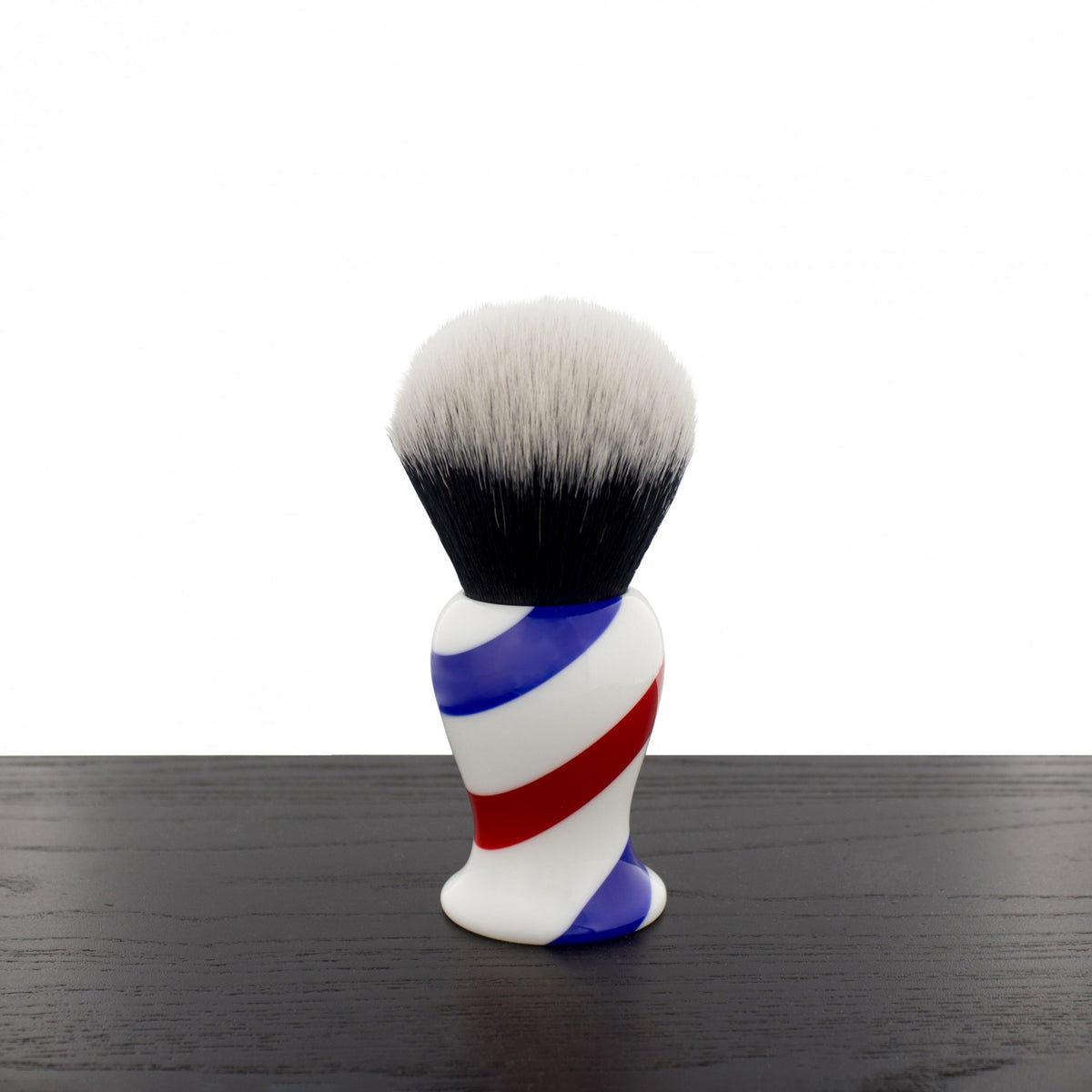Synthetic Shaving Brush with Barberpole Handle - 30MM Knot