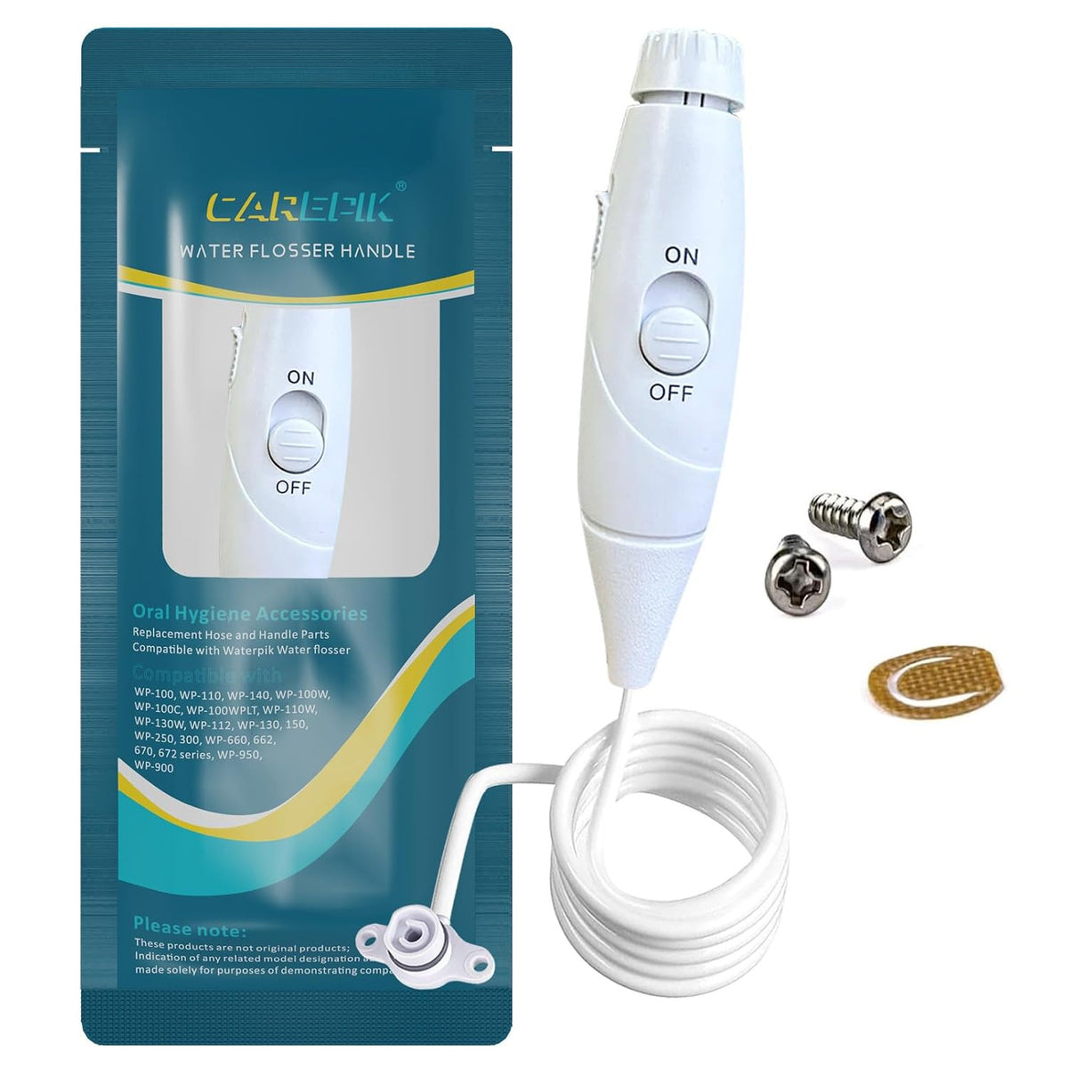 Water Flosser Replacement Hose and Handle Set for Oral Hygiene Devices