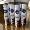 Nivea Black & White Invisible 48H Protection Spray - 250ml, 6 Pack