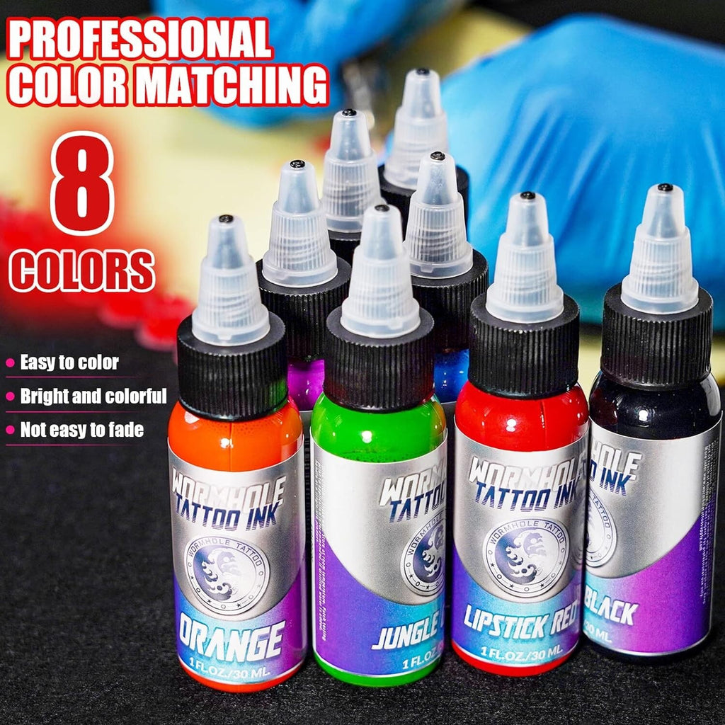 Wireless Tattoo Pen Machine Kit with Power Supply & Needles