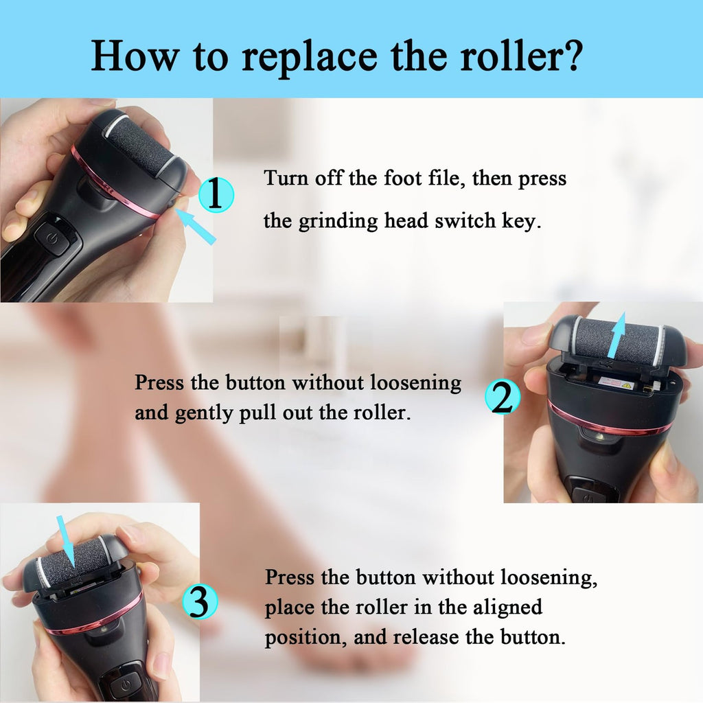 Extra Coarse Refill Rollers for Electric Foot Callus Remover V-601 - 3 Pack