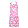 Pink Heart Bib Apron Waterproof Bleach Proof for Hairdressers & Food Service