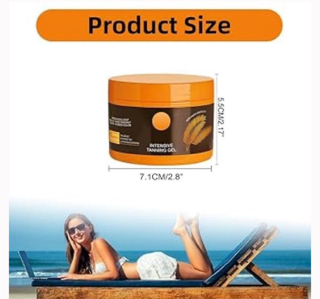 Intensive Tanning Gel with Coconut Oil & Vitamin E - 2 Pack Natural Accelerator Cream