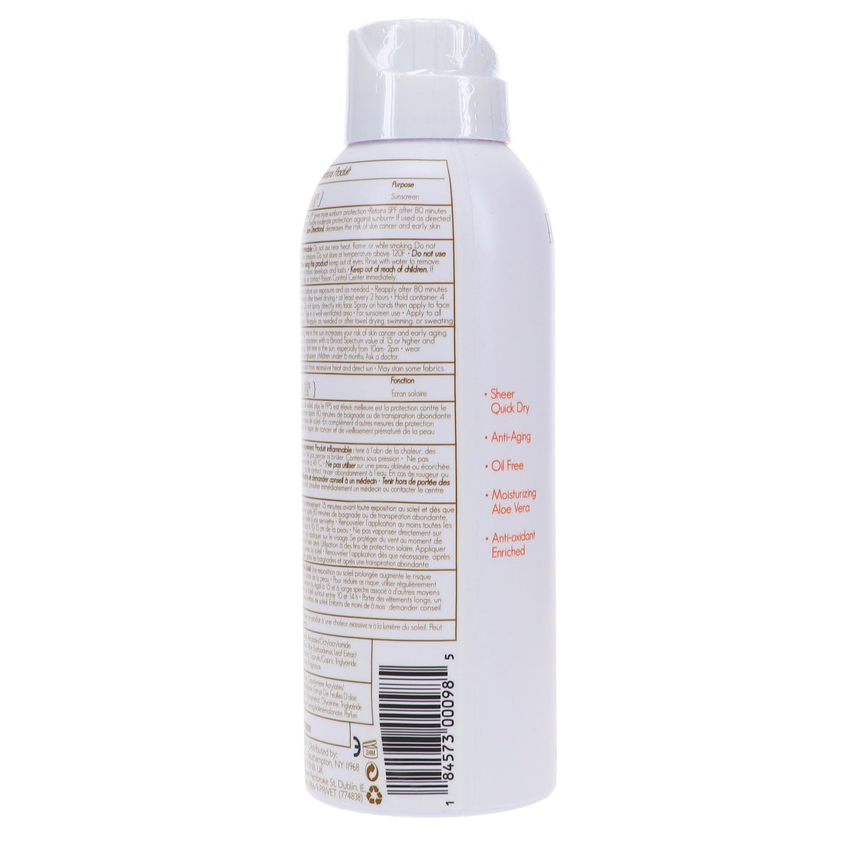 SPF 50 Continuous Sun Mist - Light, Non-Greasy Sunscreen with Vitamin E