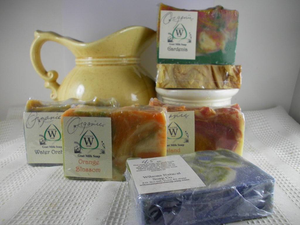 Natural Goat Milk Soap Set of 4 - Handmade with Shea & Honey