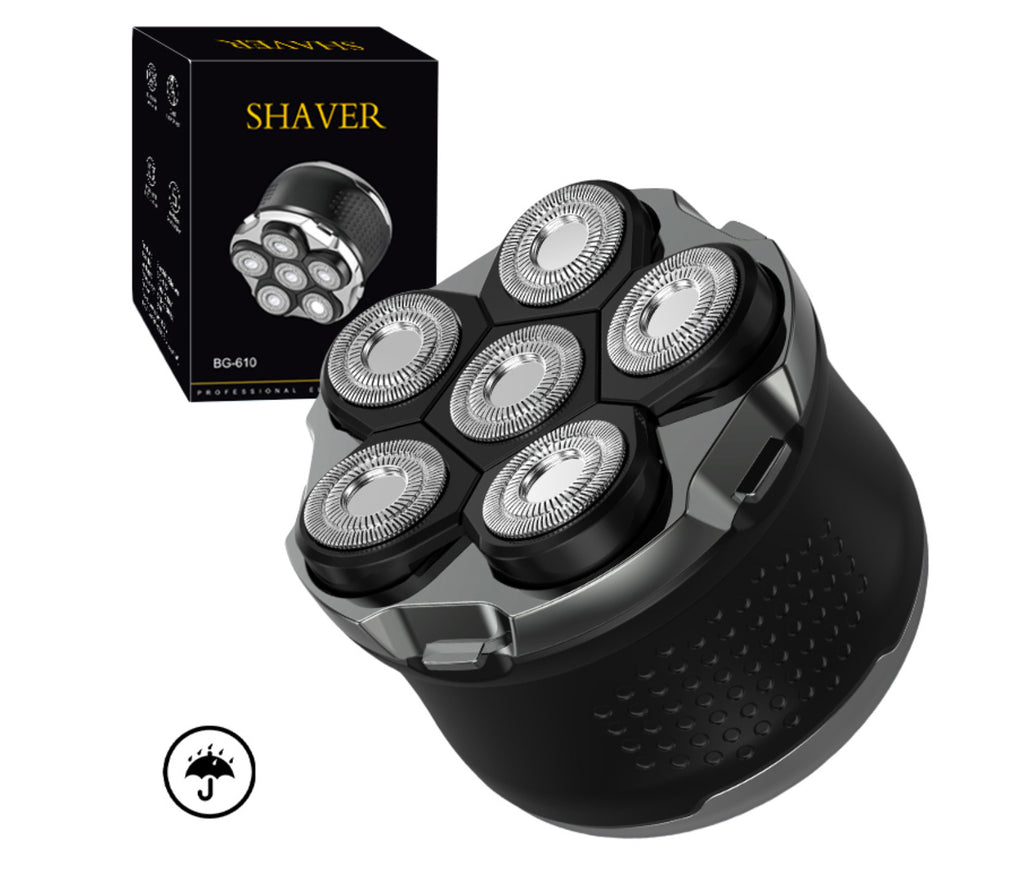 Waterproof 5D Rotary Electric Shaver for Bald Men - Cordless USB Rechargeable