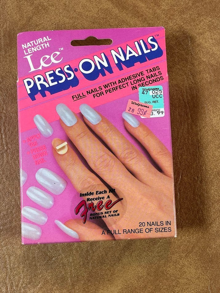 Vintage 1985 Lee Nails Press-On Nails 2 Full Sets with Tabs Sealed