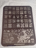 Large Nail Stamping Plate - Miss Xmas Reindeer Holiday Design