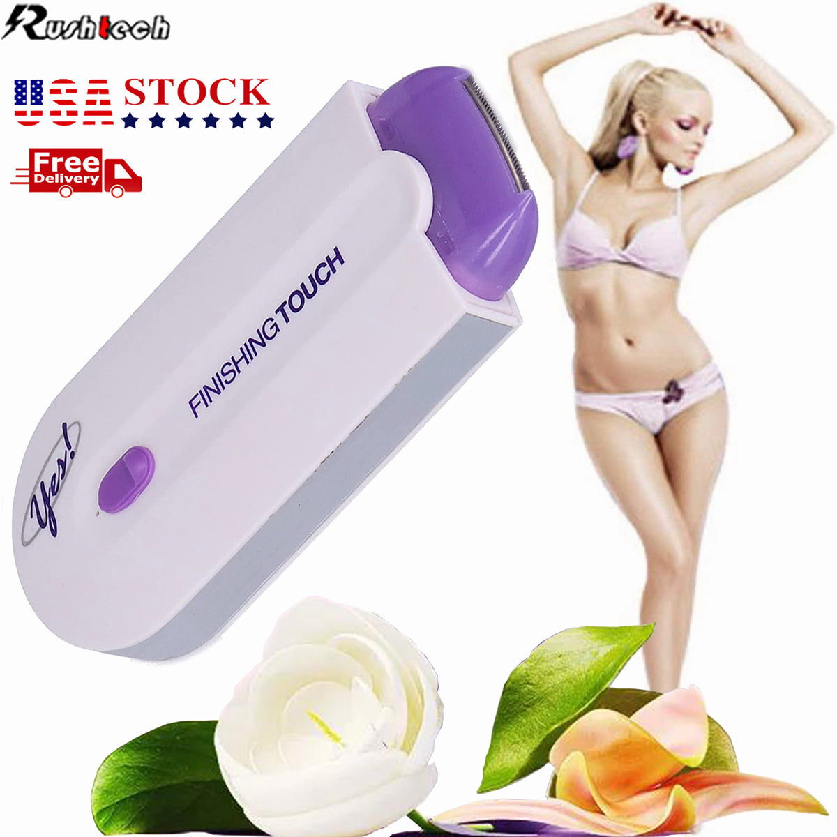 Women’s Painless Facial & Body Hair Removal Epilator with Trimmer