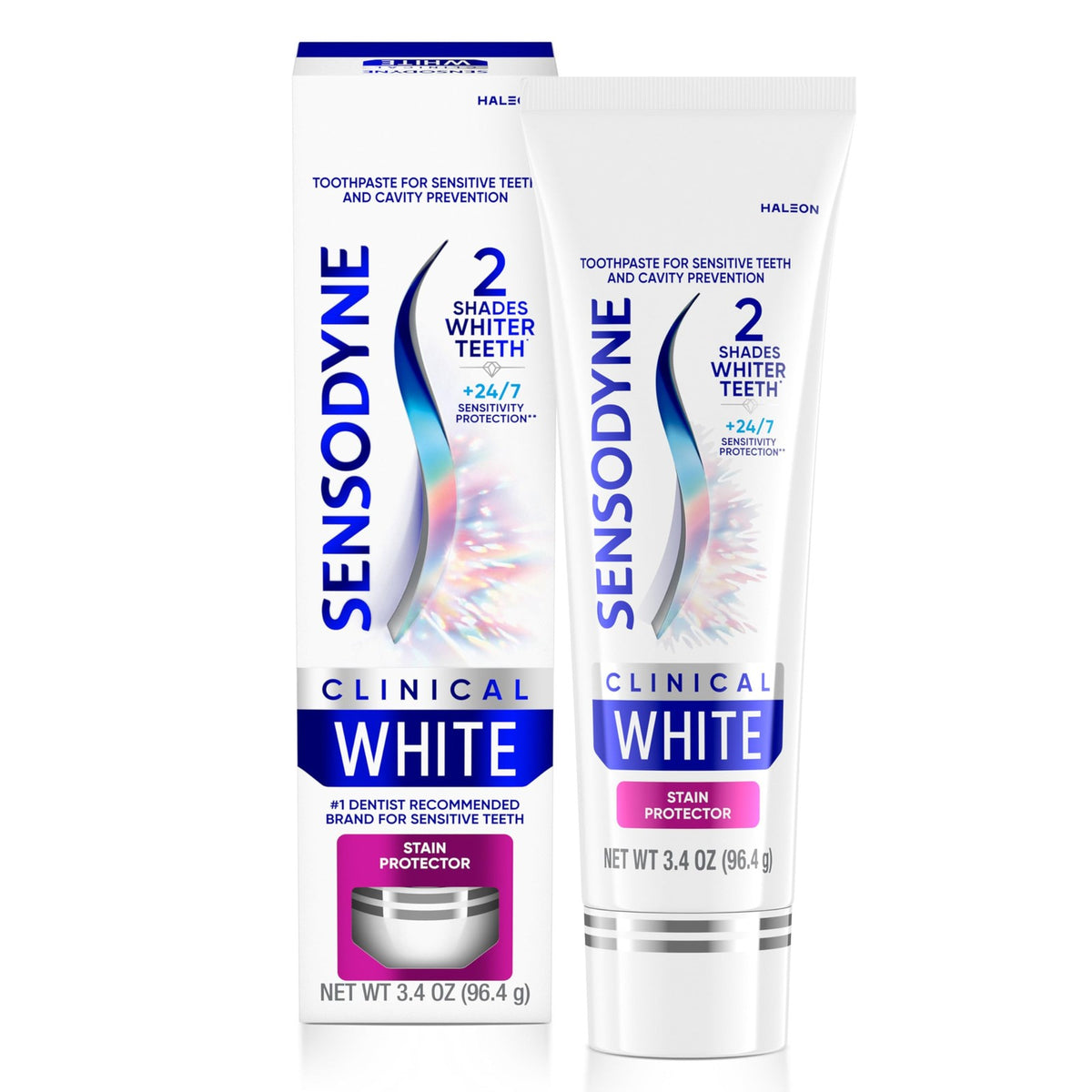 Sensodyne Clinical White Toothpaste 3.4 Oz for Sensitive Teeth & Stain Protection