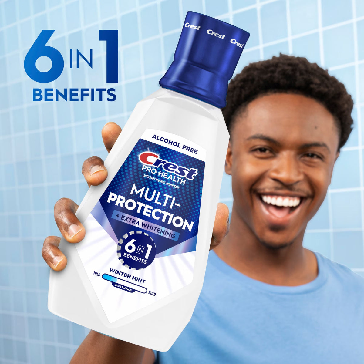 Crest Pro-Health Fluoride Whitening Alcohol-Free Mouthwash 32 fl oz