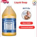 Pure Castile Liquid Soap Peppermint 64 Oz Vegan Non-GMO Multi-Purpose Cleaner