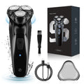 Men's Rechargeable Waterproof Electric Shaver with Trimmer for Face & Beard