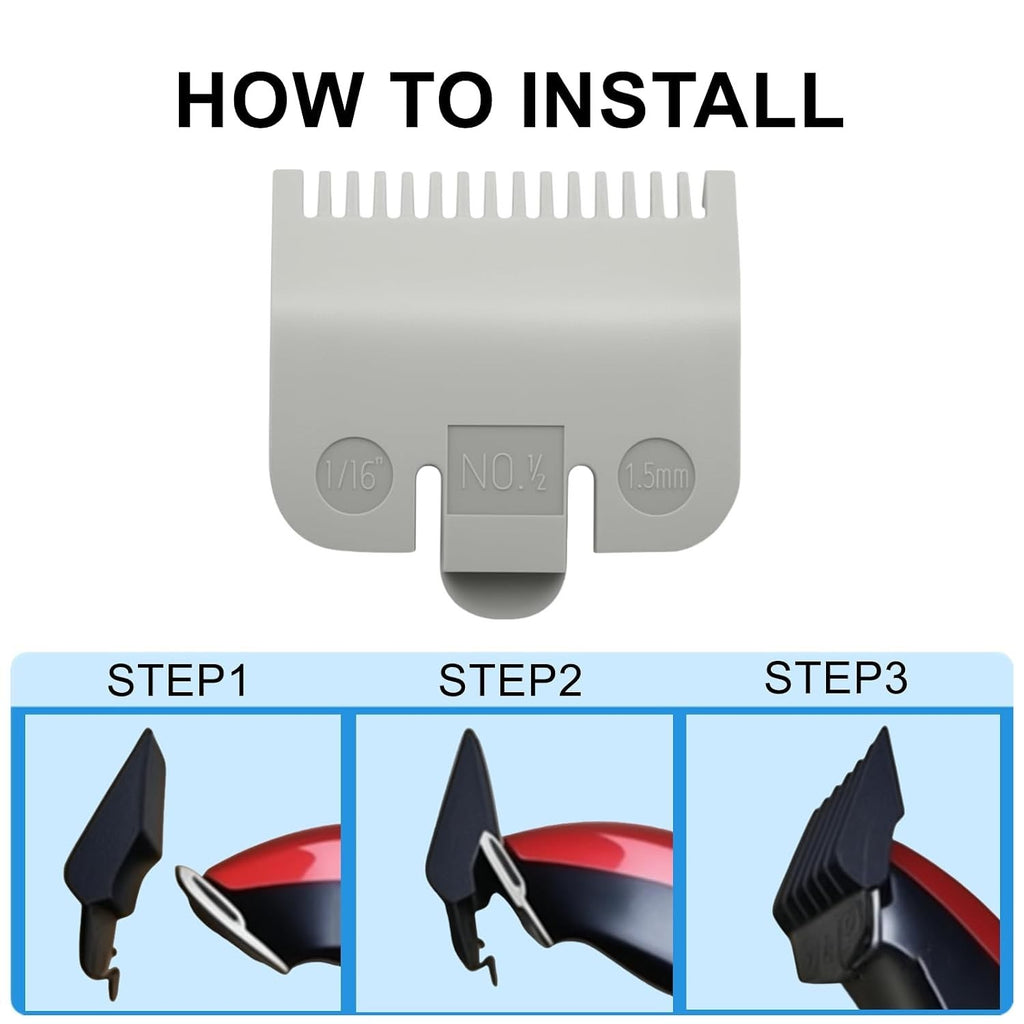 Hair Clipper Guard 1/16 Inch (1.5mm) Replacement Comb Set - 2 Pack