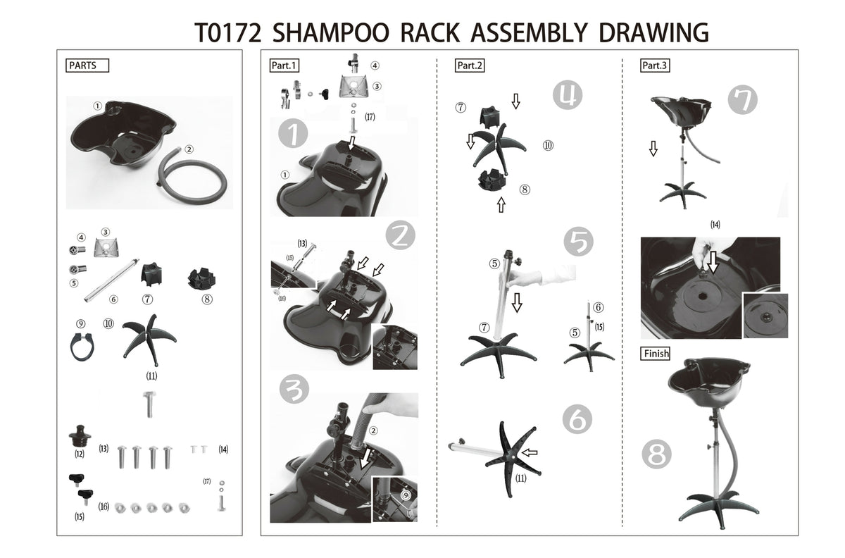 Portable Shampoo Chair Sink Station for Hair Salon & Spa