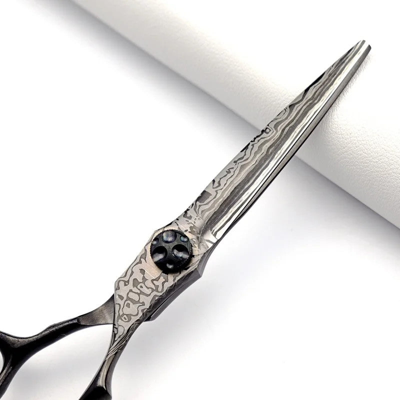 6 Inch VG10 Steel Barber Scissors Haircut & Thinning Shears - Handmade