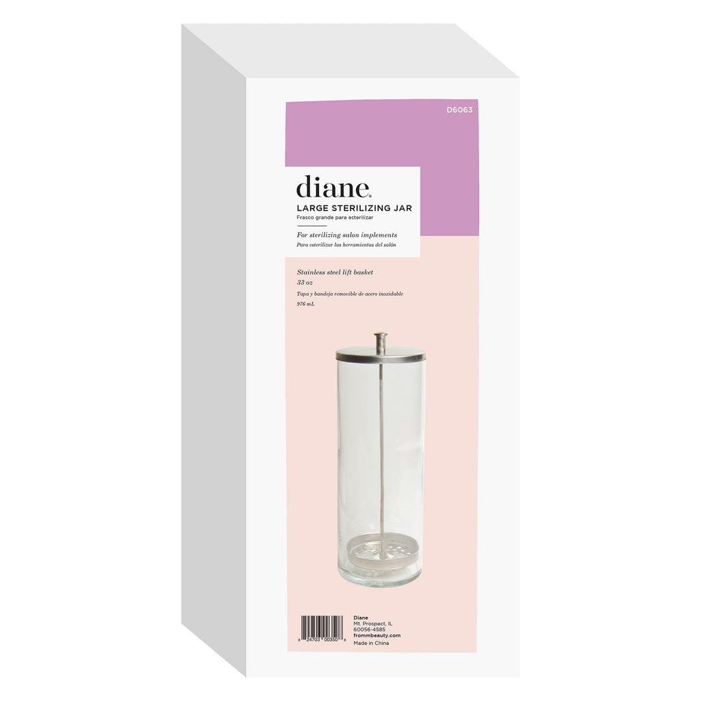 Glass Disinfectant Jar for Salon Sterilizing, 32 Ounces