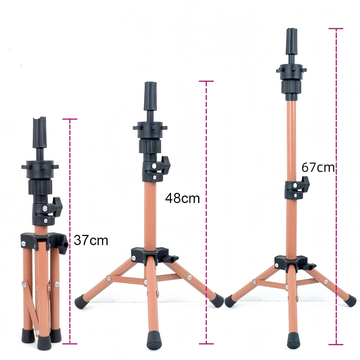 Adjustable 25-Inch Wig Mannequin Head Stand Tripod for Hat and Wig Display