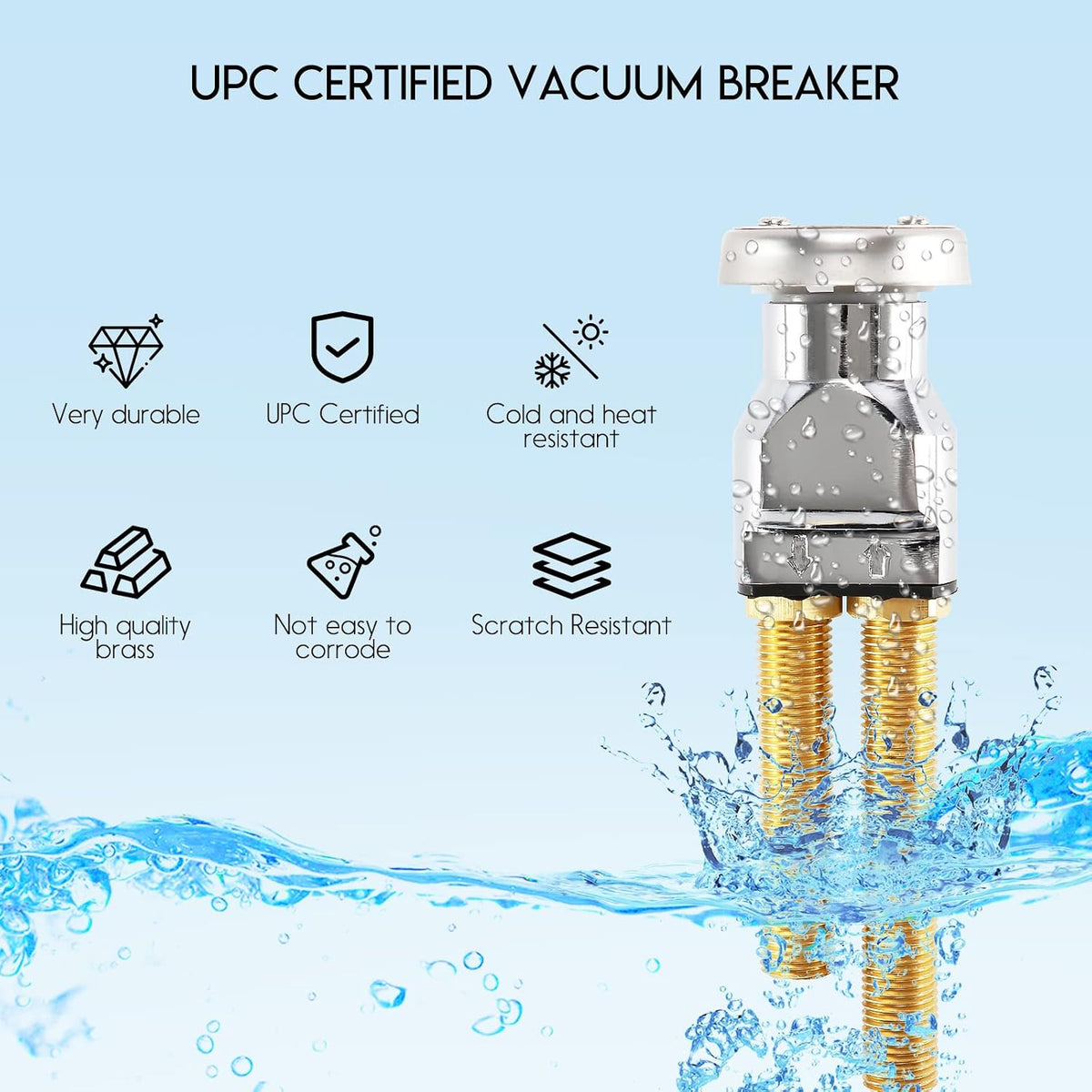 Shampoo Sink Vacuum Breaker Kit for Salon Shampoo Bowls Replacement Parts