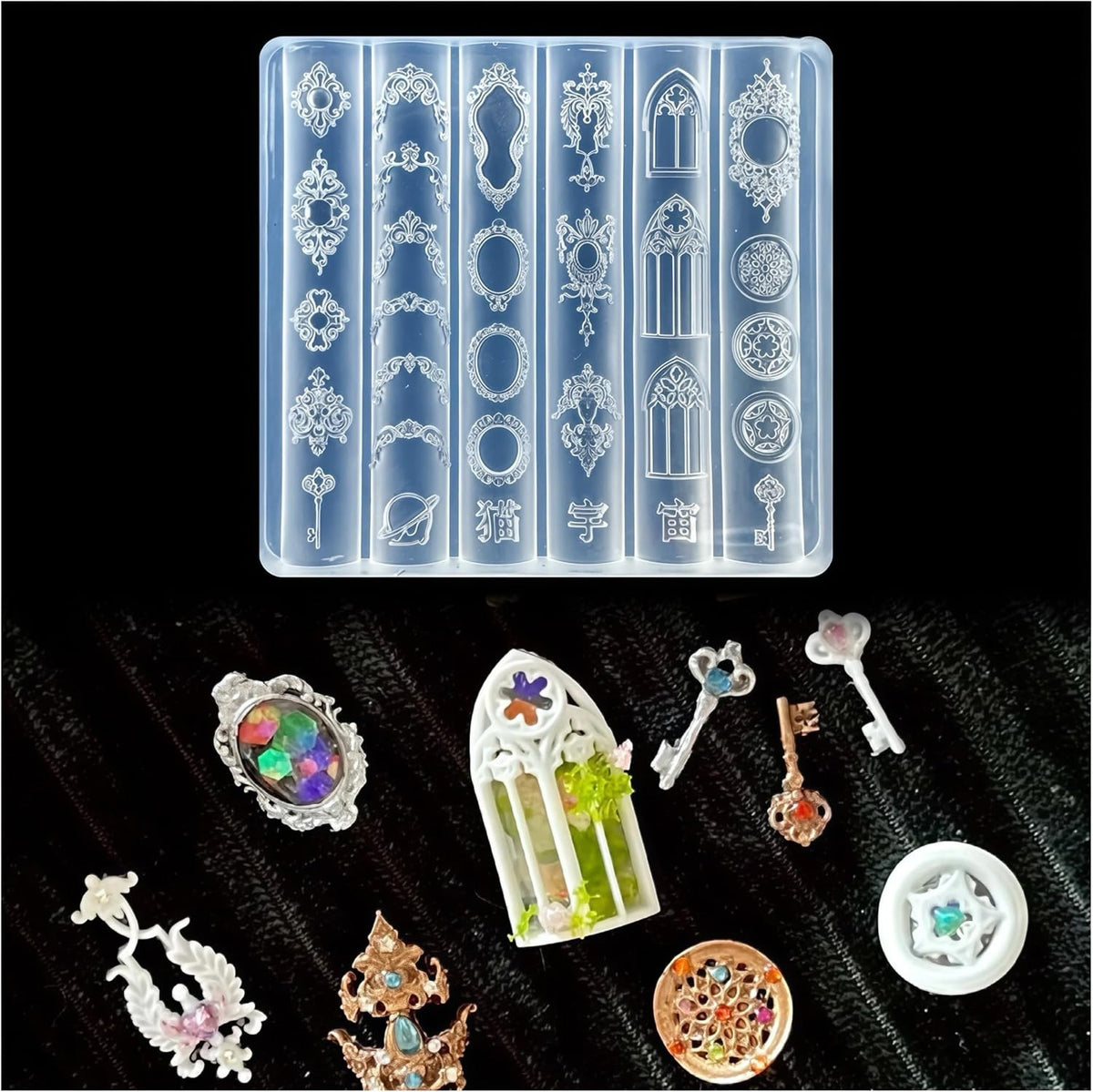 3D Nail Art Molds Mirror Design Silicone Nail Tool Y2K Decoration