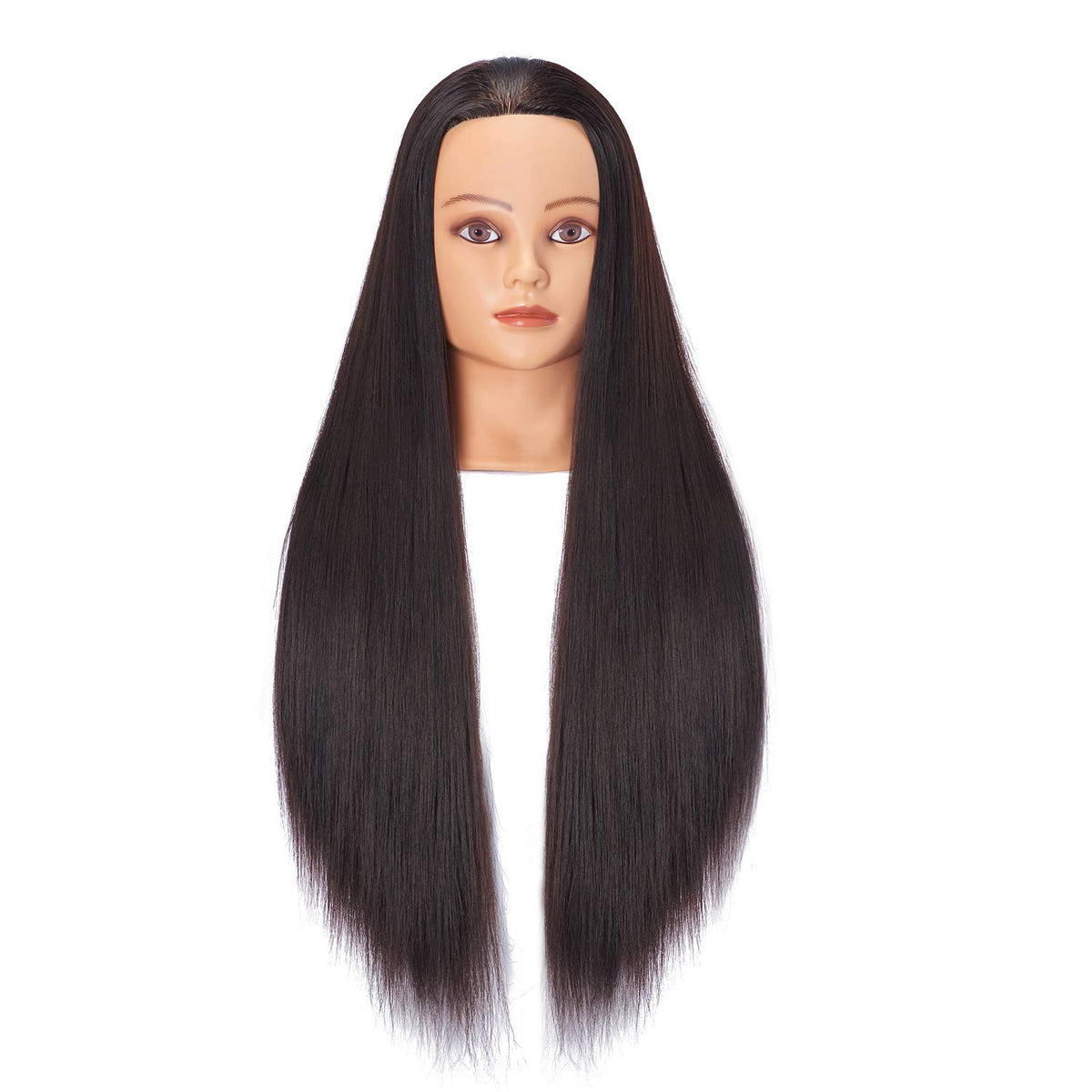 Practice Mannequin Head 26-28 Inch Synthetic Hair for Braiding & Styling
