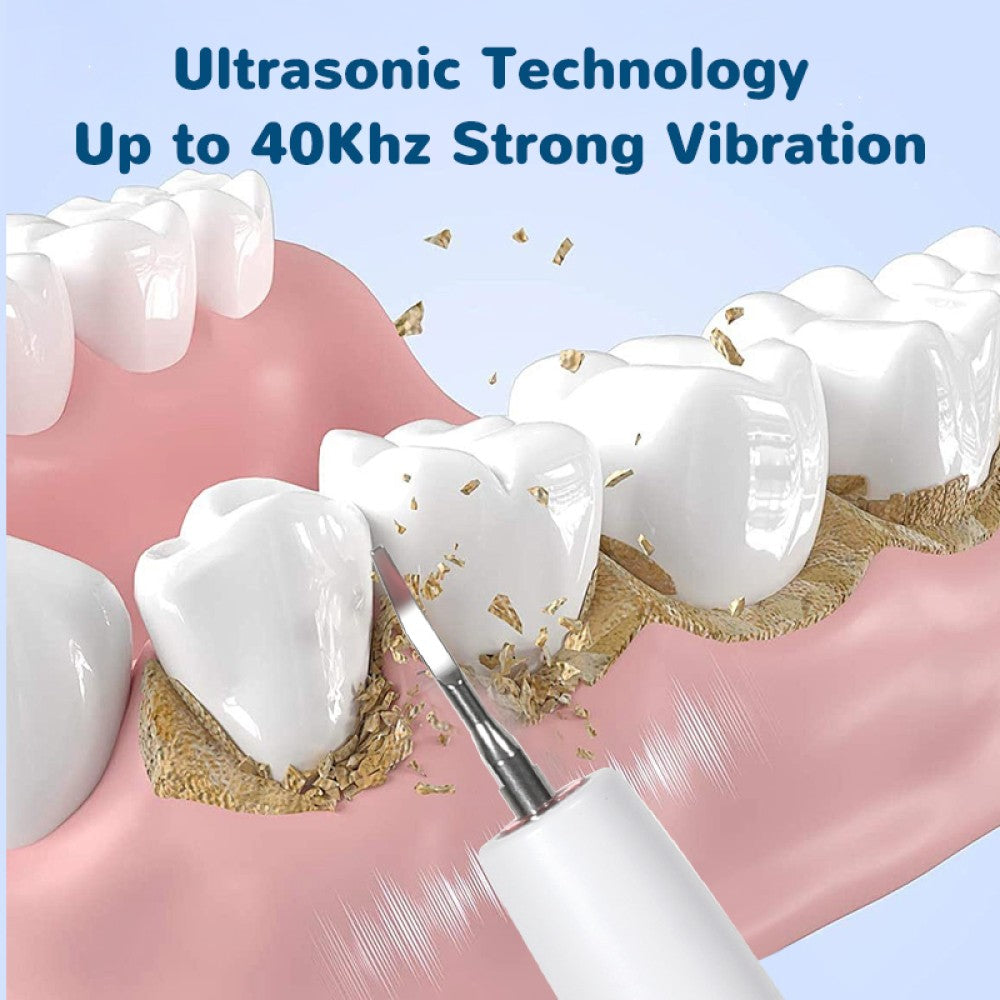 Ultrasonic Tooth Cleaner Tartar Plaque Remover with LED Light 5 Modes