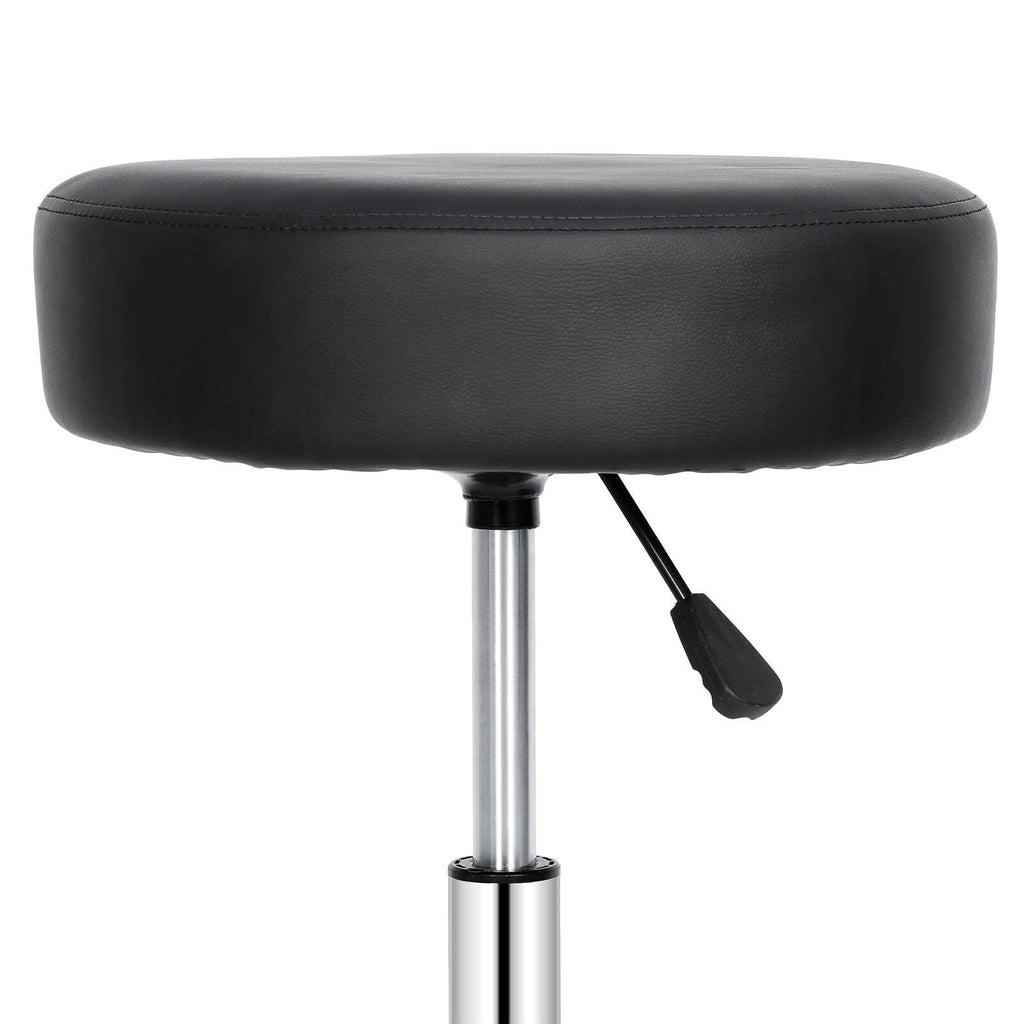 Adjustable Drafting Stool with Wheels Black - Multi-Purpose Salon & Office Chair