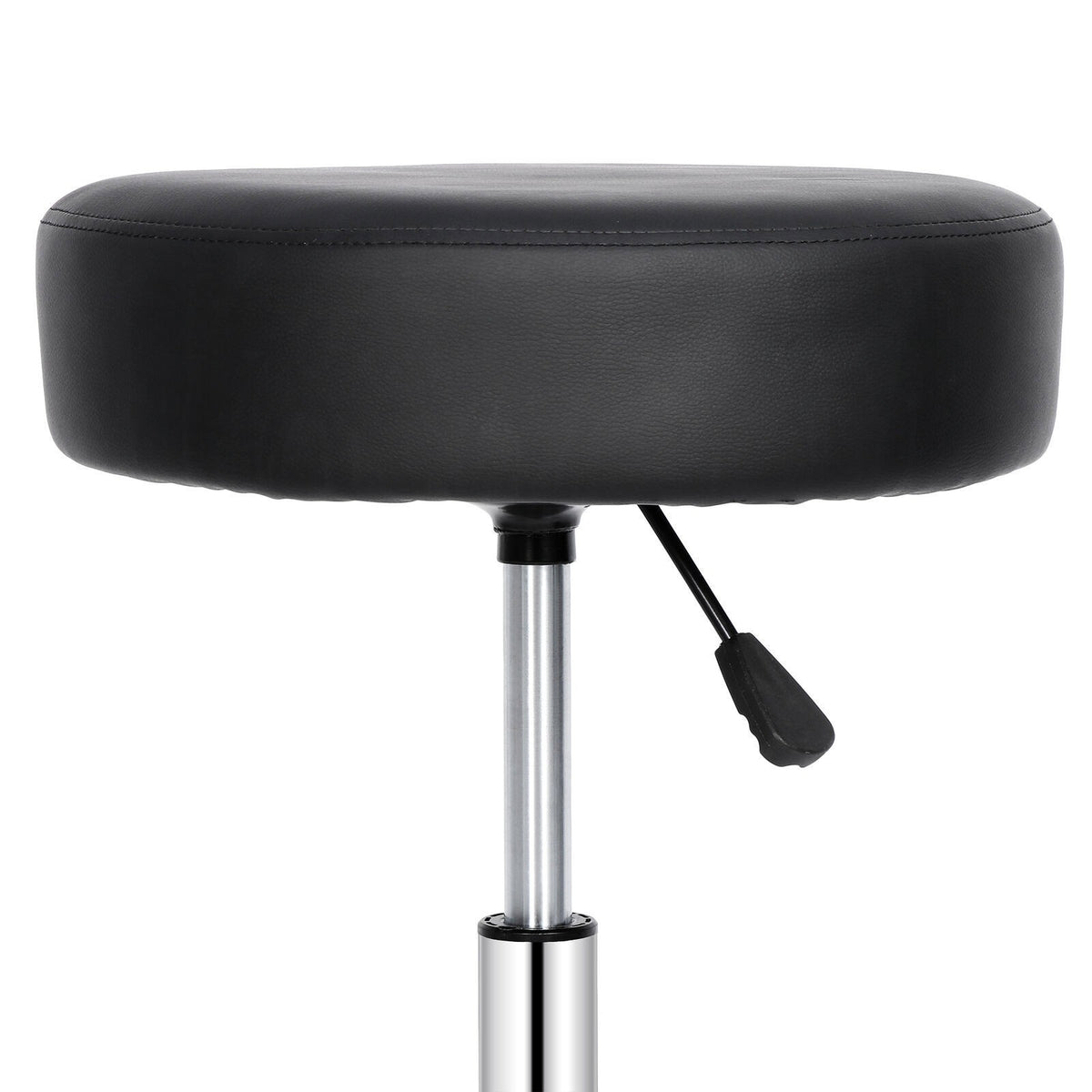 Adjustable Drafting Stool with Wheels Black - Multi-Purpose Salon & Office Chair