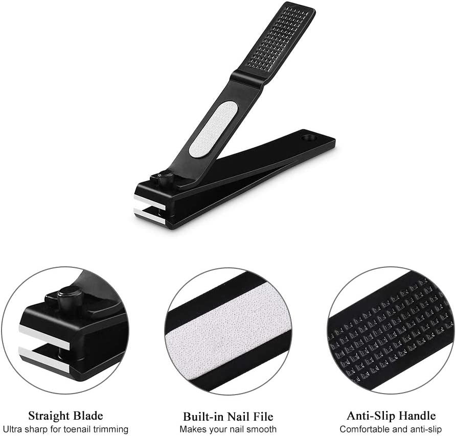 Nail Clippers Set with Tin Case - Ultra Sharp Fingernail and Toenail Cutters