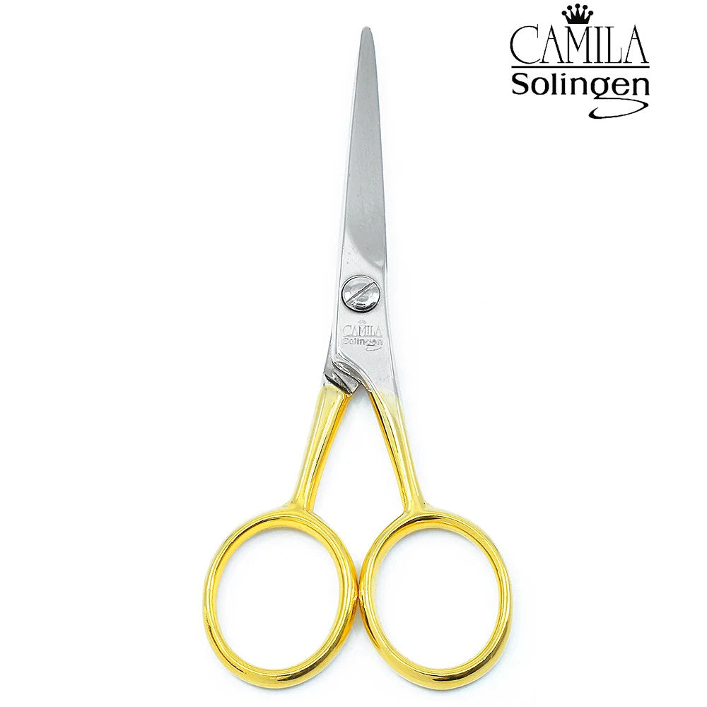 4.5-Inch Gold Plated Professional Hair Scissors for Barbers and Stylists