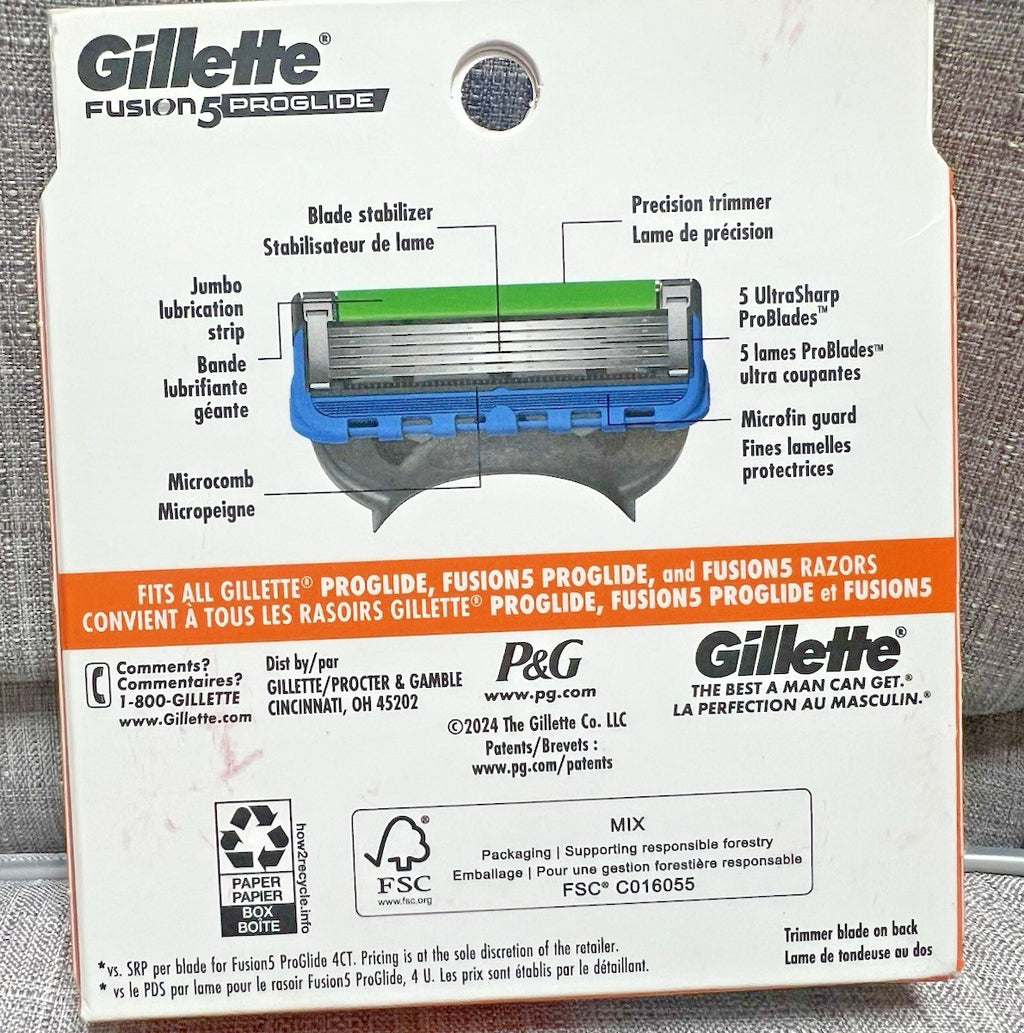 Gillette Proglide Power Razor Cartridges - Fits All Proglide & Fusion, 8 Count