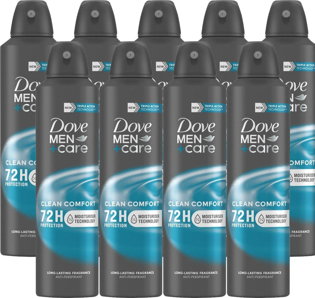 Men's Antiperspirant Deodorant Spray 9 Pack - 72 Hour Freshness, Alcohol-Free