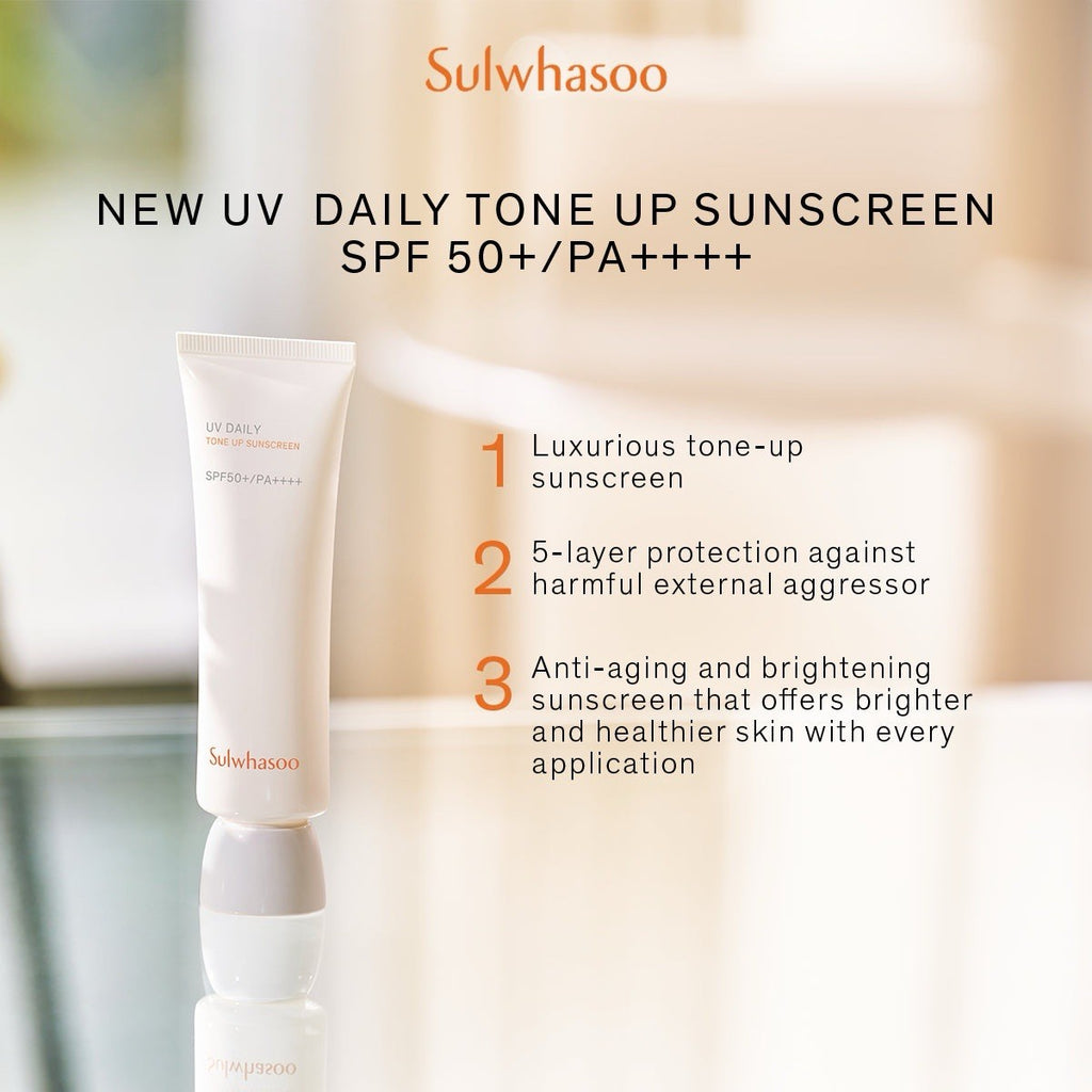 Sulwhasoo SPF 50+ PA++++ UV Daily Tone Up Sunscreen Set 30ml