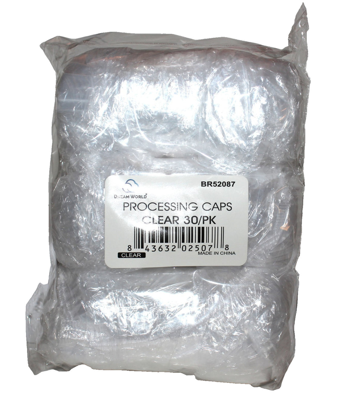 Disposable Clear Hair Processing Caps for Shower Salon Travel 30 Pack