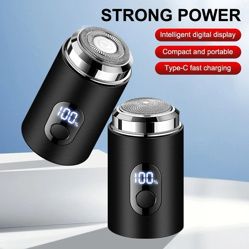 Mini Electric Shaver for Men - Rechargeable & Waterproof with Digital Display