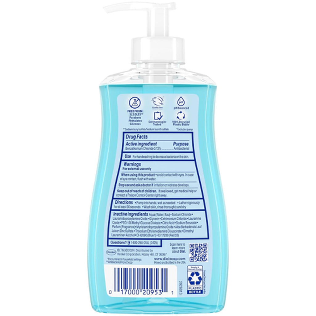 Liquid Hand Soap Aloe Spring Water 11oz Pack of 4 Antibacterial & Dermatologist-Tested