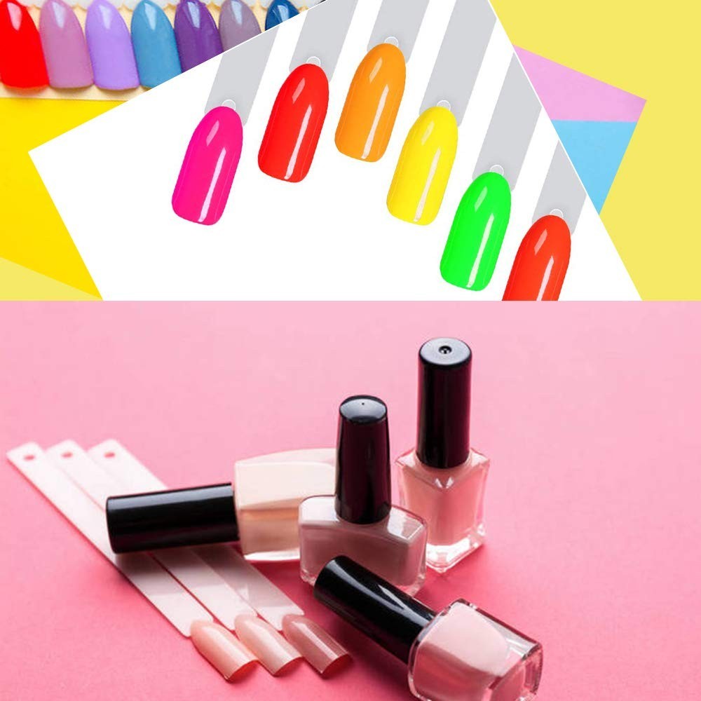 150 Clear Nail Swatch Sticks Display Board for Nail Polish Testing