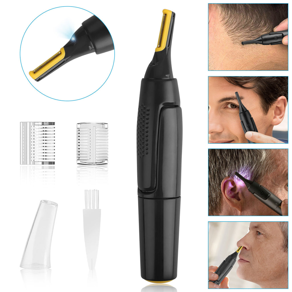 Men's Electric Nose Ear Hair Trimmer & Facial Grooming Kit - Portable, Waterproof, Painless