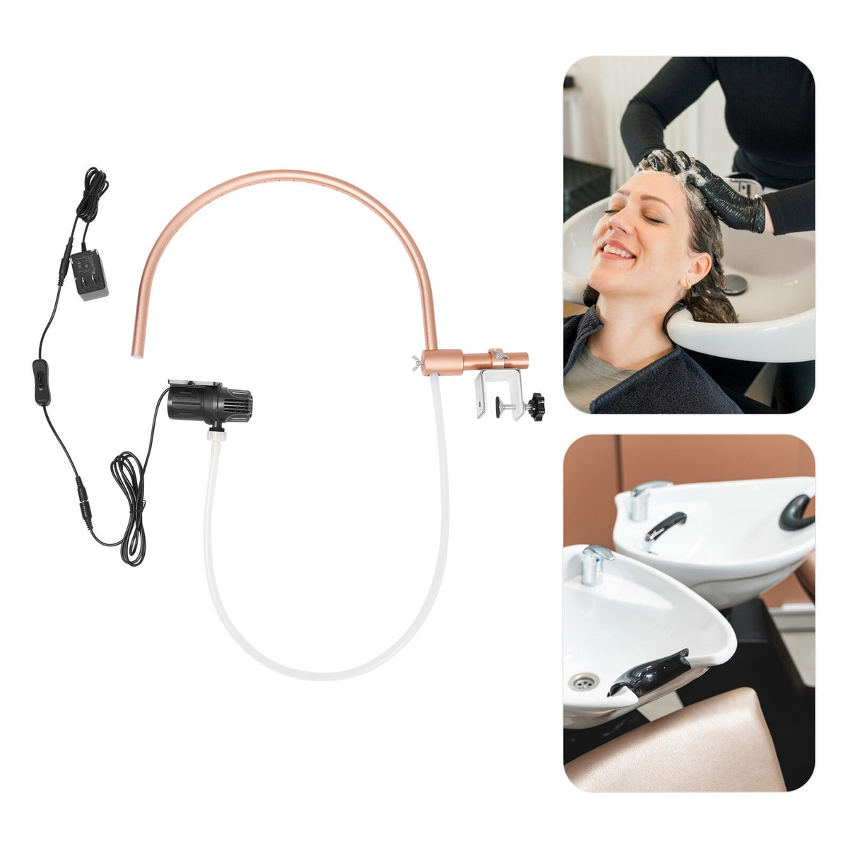 Head Spa Water Circulation Frame with Pump for Shampoo Basin