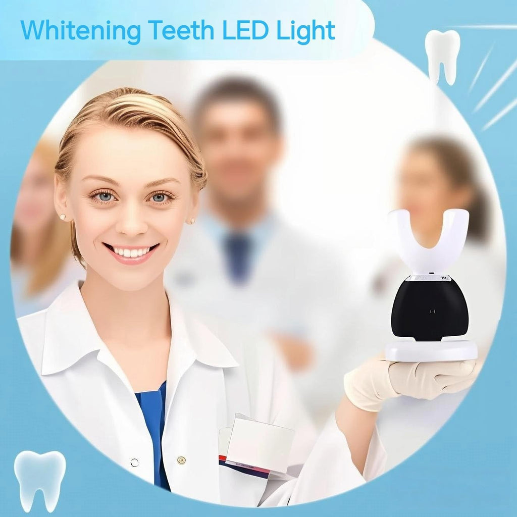 Automatic U-Shaped Ultrasonic 360 Toothbrush for Deep Oral Cleaning with Whitening Light