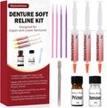 Denture Soft Reline Kit for Upper and Lower Dentures - Comfortable Fit & Stability