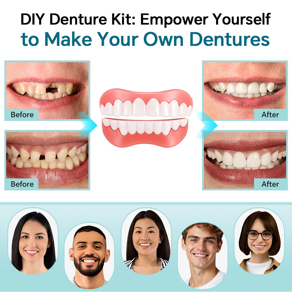 DIY Denture Silicone Reline Kit - Complete Set for Upper & Lower Teeth