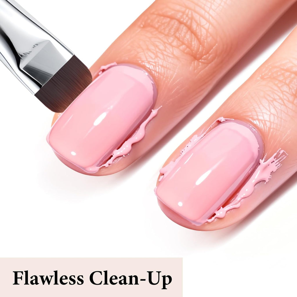 Nail Art Brush Set for Precise French Tips & Cuticle Cleanup - Multiple Sizes