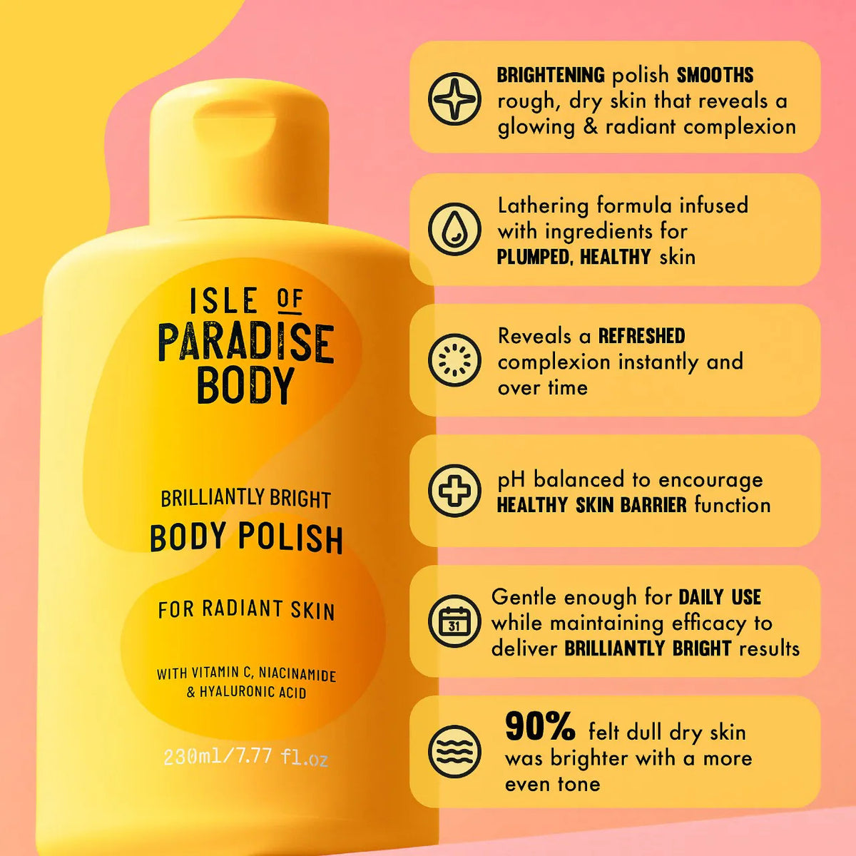 Brightening Body Polish Set - Exfoliating Cleanser & Moisturizer Trio