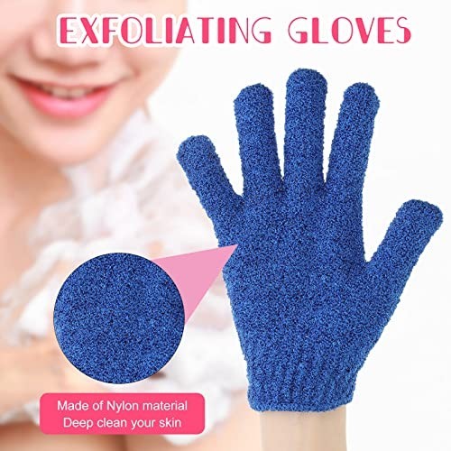Exfoliating Bath Gloves - Double-Sided Scrub Mitts in 13 Colors, 100 Pcs