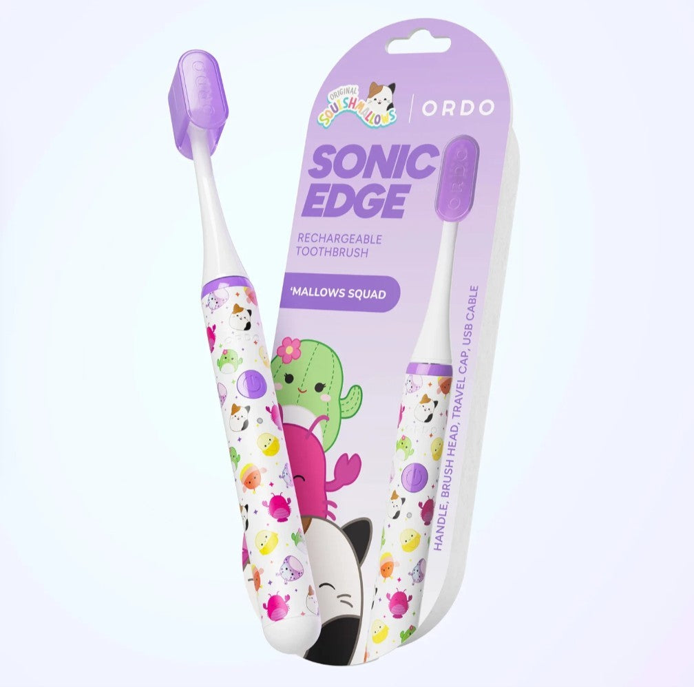 Kids Electric Toothbrush with Sonic Edge - Rechargeable Squishmallows Design