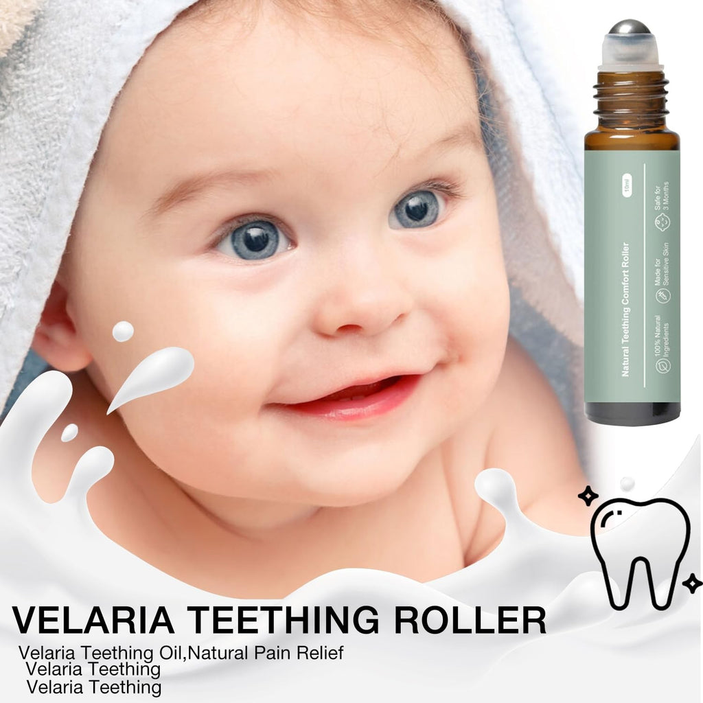 Organic Baby Teething Relief Roller Set - Gentle Natural Gum Soothing Oil