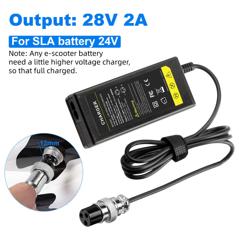 Electric Scooter Battery Charger for Razor E100 E200 E300 E500 Models